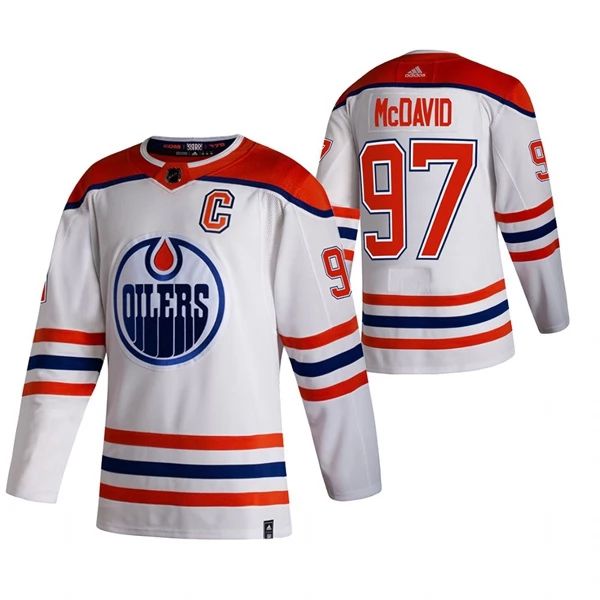 Edmonton Oilers Trikot Connor Mcdavid 97 2022 Reverse Retro Weiß Authentic